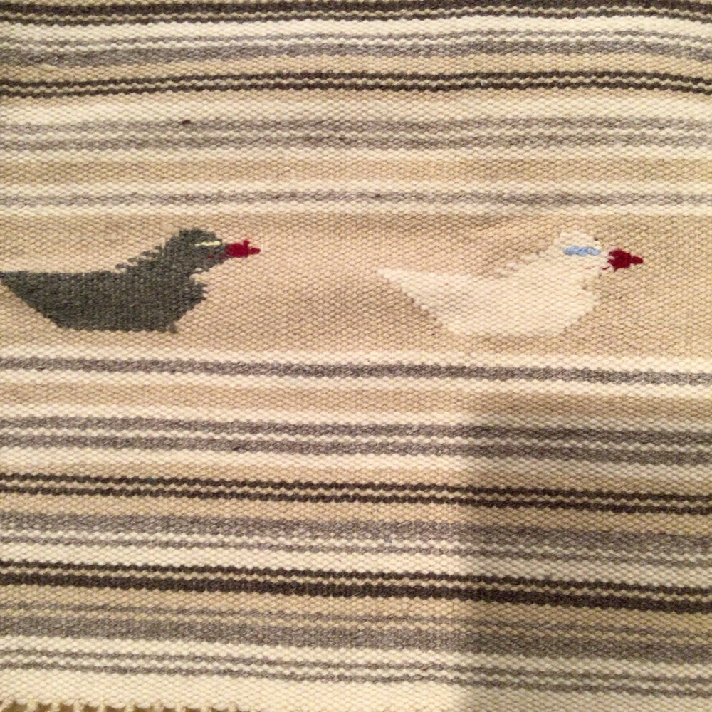 Ortega’s handwoven wool fringed duck textile - Picture 4 of 10